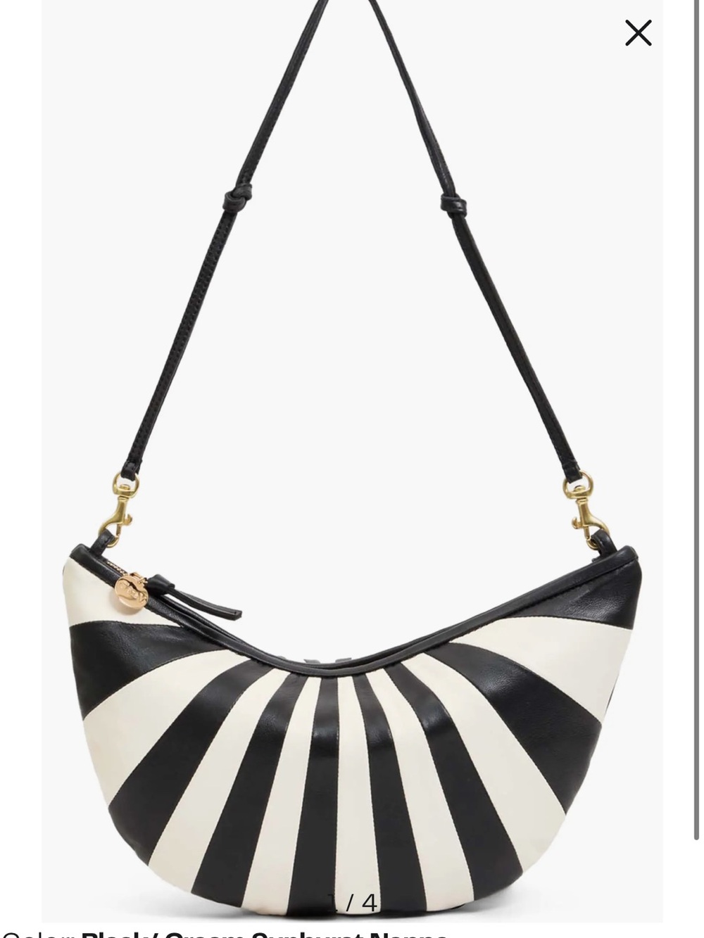Clare V line black and cream sunburst
